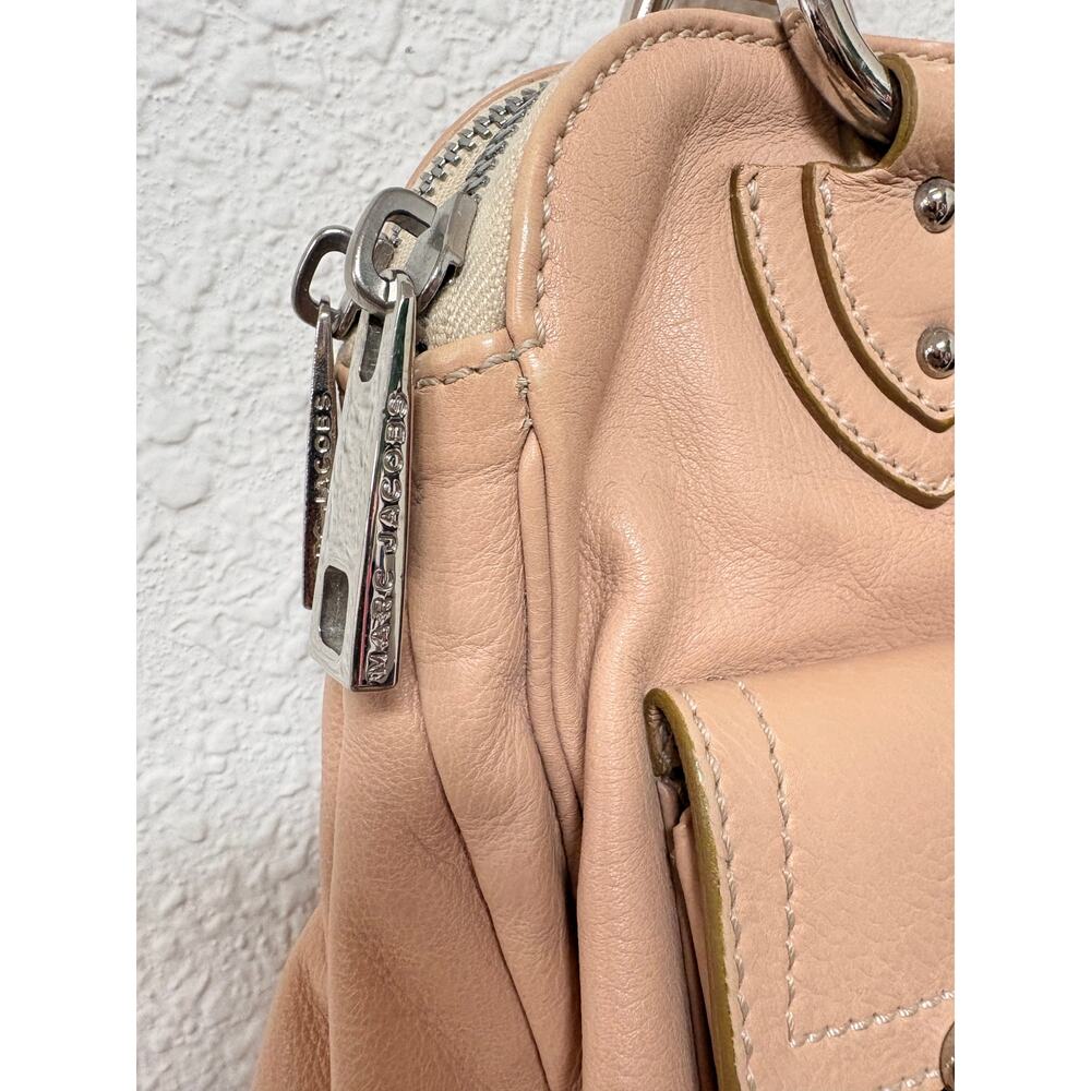 Marc Jacob Leather Shoulder Bag Peach Nude - Picture 2 of 14